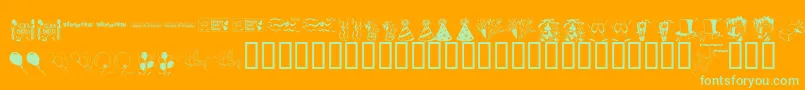 Подробнее о шрифте LcrPartyDings Шрифт LcrPartyDings – зелёные шрифты на оранжевом фоне