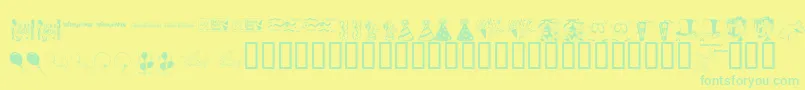 Подробнее о шрифте LcrPartyDings Шрифт LcrPartyDings – зелёные шрифты на жёлтом фоне