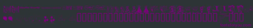 LcrPartyDings Font – Purple Fonts on Black Background