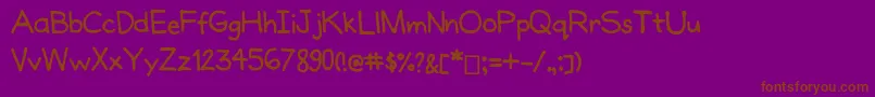 Joanneshandwriting Font – Brown Fonts on Purple Background