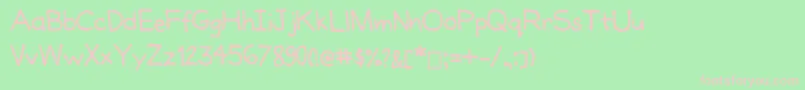 Joanneshandwriting Font – Pink Fonts on Green Background