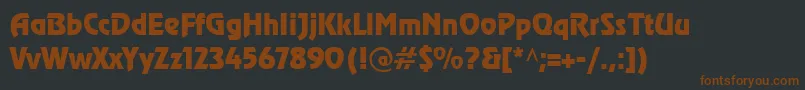 CyrillicrevueNormal Font – Brown Fonts on Black Background