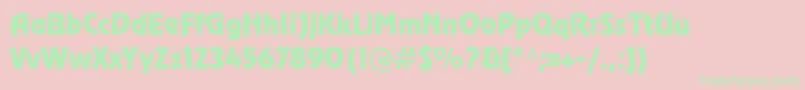 CyrillicrevueNormal Font – Green Fonts on Pink Background