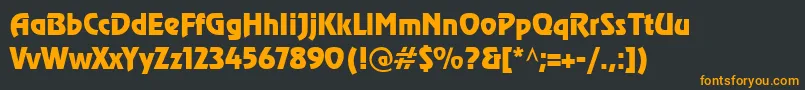 CyrillicrevueNormal Font – Orange Fonts on Black Background