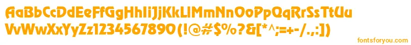 CyrillicrevueNormal Font – Orange Fonts on White Background