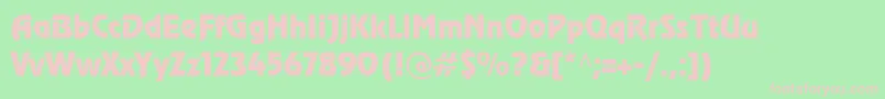 CyrillicrevueNormal Font – Pink Fonts on Green Background