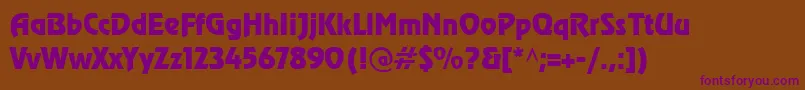 CyrillicrevueNormal Font – Purple Fonts on Brown Background