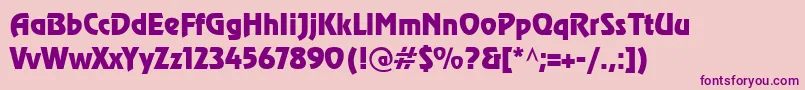 Шрифт CyrillicrevueNormal – фиолетовые шрифты на розовом фоне
