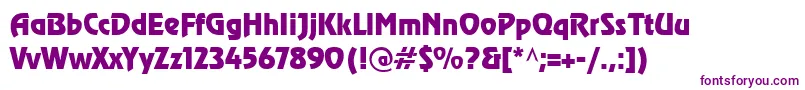 Шрифт CyrillicrevueNormal – фиолетовые шрифты на белом фоне