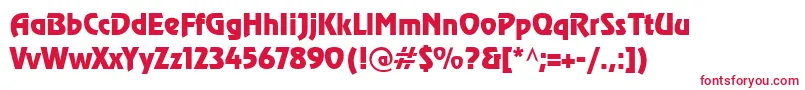 Шрифт CyrillicrevueNormal – красные шрифты на белом фоне