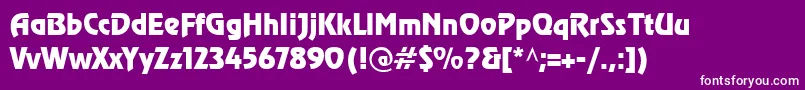 Шрифт CyrillicrevueNormal – белые шрифты на фиолетовом фоне