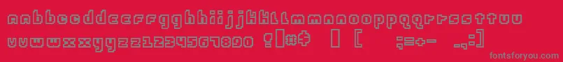 Ebrain2.0-Schriftart – Graue Schriften auf rotem Hintergrund
