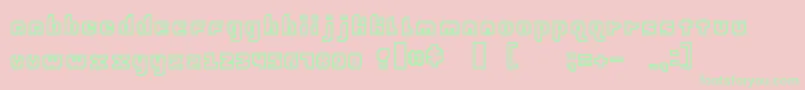 Ebrain2.0 Font – Green Fonts on Pink Background