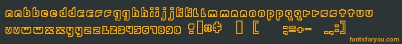Шрифт Ebrain2.0 – оранжевые шрифты на чёрном фоне