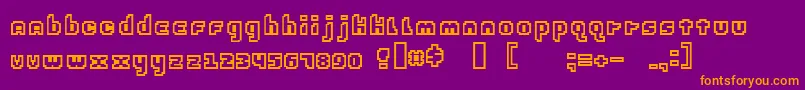 Ebrain2.0 Font – Orange Fonts on Purple Background