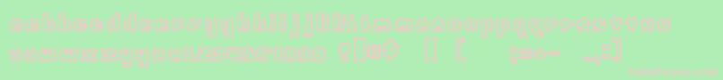 Ebrain2.0 Font – Pink Fonts on Green Background