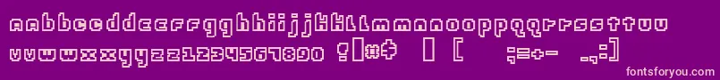 Ebrain2.0-Schriftart – Rosa Schriften auf violettem Hintergrund