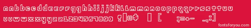 Ebrain2.0-Schriftart – Rosa Schriften auf rotem Hintergrund