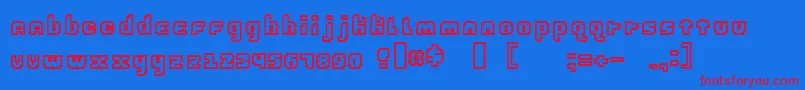 Ebrain2.0 Font – Red Fonts on Blue Background