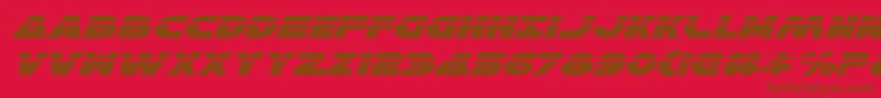 HanSoloExpLaserItalic Font – Brown Fonts on Red Background