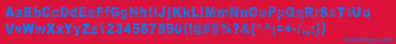 UnderTheInfluence Font – Blue Fonts on Red Background