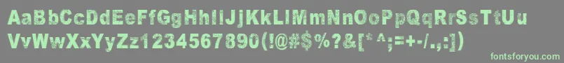 UnderTheInfluence Font – Green Fonts on Gray Background