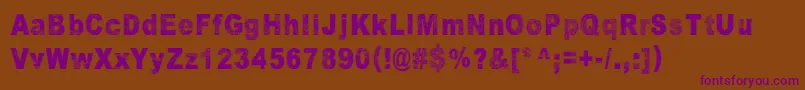 UnderTheInfluence Font – Purple Fonts on Brown Background