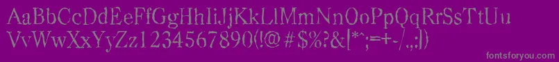 CasadrandomLightRegular Font – Gray Fonts on Purple Background