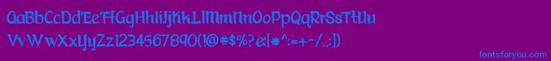 FaerytaleWoods Font – Blue Fonts on Purple Background