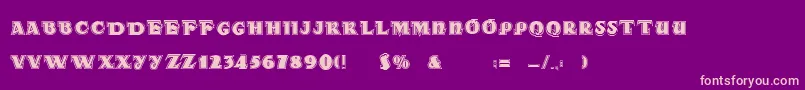 DsRadaDouble Font – Pink Fonts on Purple Background