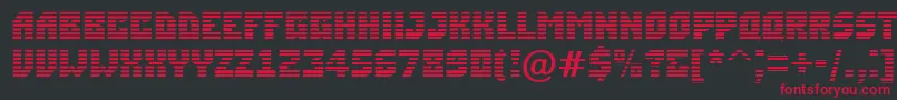 フォントASimplermrn – 黒い背景に赤い文字