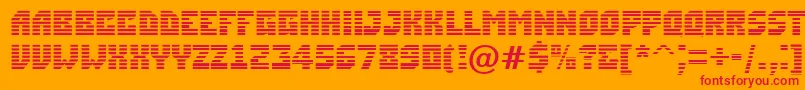 フォントASimplermrn – オレンジの背景に赤い文字