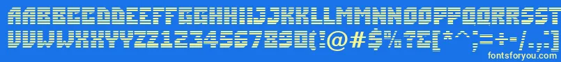 ASimplermrn Font – Yellow Fonts on Blue Background