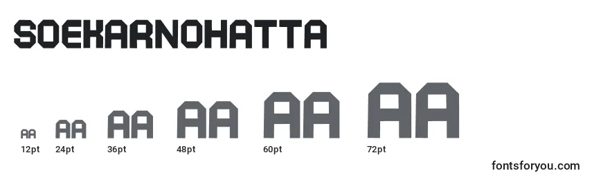 Размеры шрифта Soekarnohatta (74073)