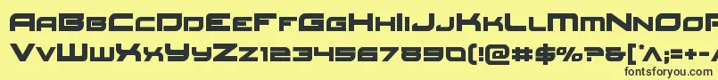 Redrocket Font – Black Fonts on Yellow Background