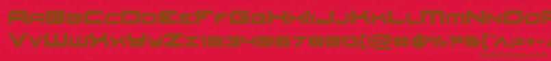 フォントRedrocket – 赤い背景に茶色の文字