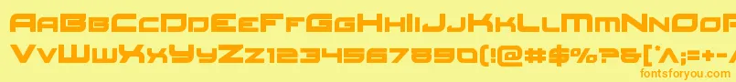 Redrocket Font – Orange Fonts on Yellow Background
