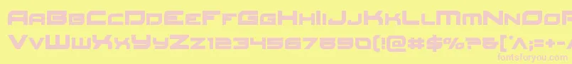 Redrocket-fontti – vaaleanpunaiset fontit keltaisella taustalla