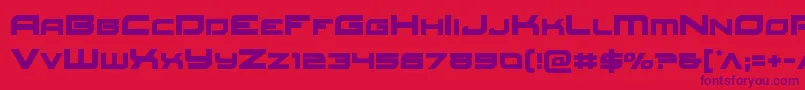 Redrocket-Schriftart – Violette Schriften auf rotem Hintergrund