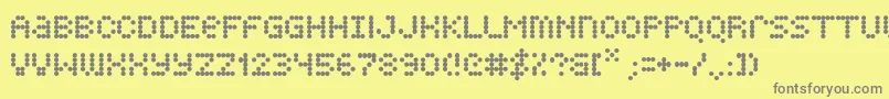 Quarky Font – Gray Fonts on Yellow Background