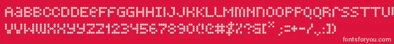 Quarky Font – Pink Fonts on Red Background