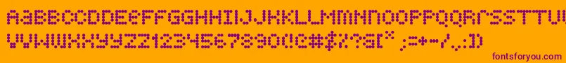 Police Quarky – polices violettes sur fond orange
