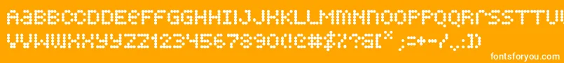 フォントQuarky – オレンジの背景に白い文字