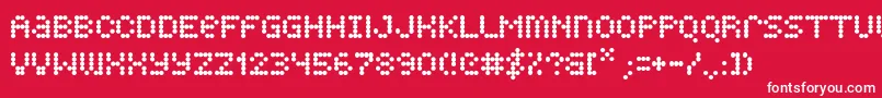 Quarky Font – White Fonts on Red Background