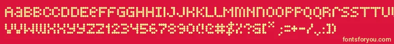 Quarky Font – Yellow Fonts on Red Background