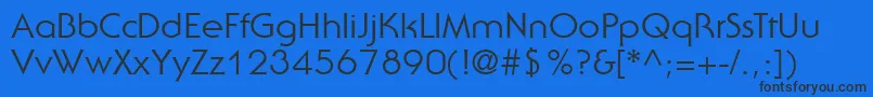 ItcSerifGothicLtRegular Font – Black Fonts on Blue Background