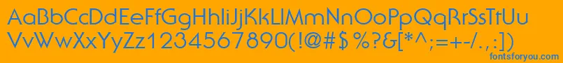 ItcSerifGothicLtRegular Font – Blue Fonts on Orange Background