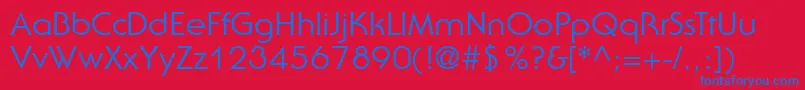 ItcSerifGothicLtRegular Font – Blue Fonts on Red Background