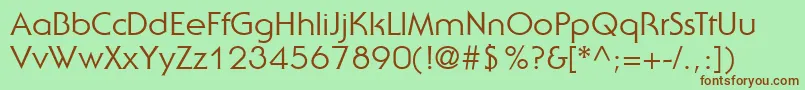 ItcSerifGothicLtRegular Font – Brown Fonts on Green Background