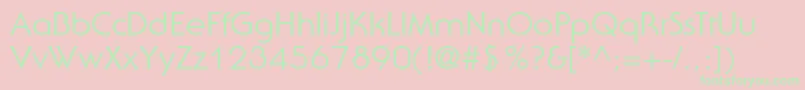 ItcSerifGothicLtRegular Font – Green Fonts on Pink Background